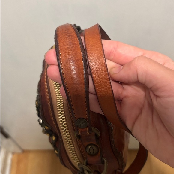 CAMPOMAGGI mini jewel stud circle leather bag - Picture 6 of 15